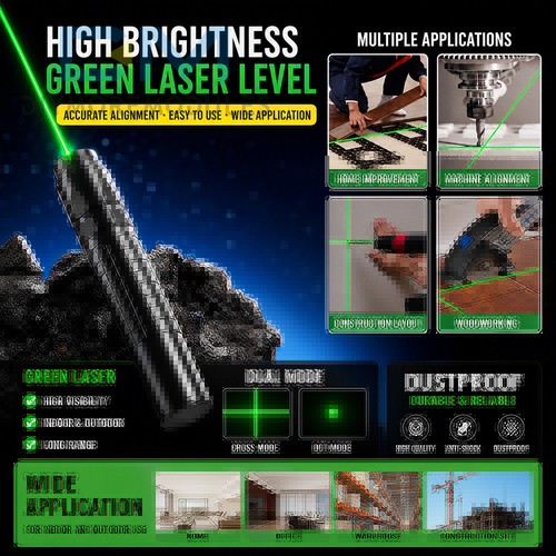 Piccola livella laser croce - piccola,